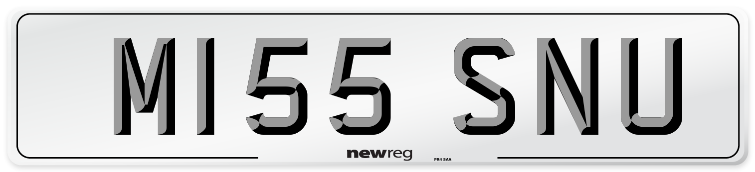 M155 SNU Number Plate from New Reg